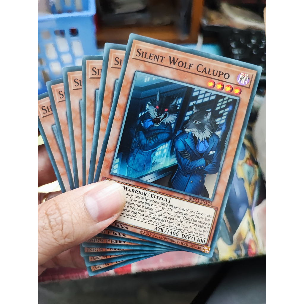 [Yugioh Funny Shop] การ์ด 1 ใบ Silent Wolf Calupo - MP23-EN184 - Super Rare 1st Edition