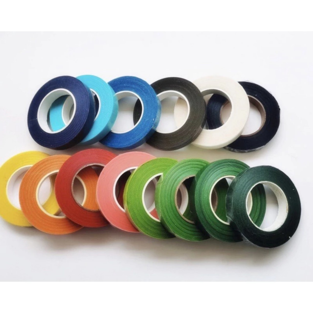 สีเขียว/BROWN WAX ADHESIVE TAPE สําหรับ FAKE FLOWER BRANCHES