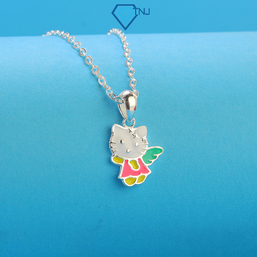 สร้อยคอเงินสําหรับเด็กผู้หญิงปีกนางฟ้า Hello kitty น่ารัก DTN0029 - TNJ Jewelry