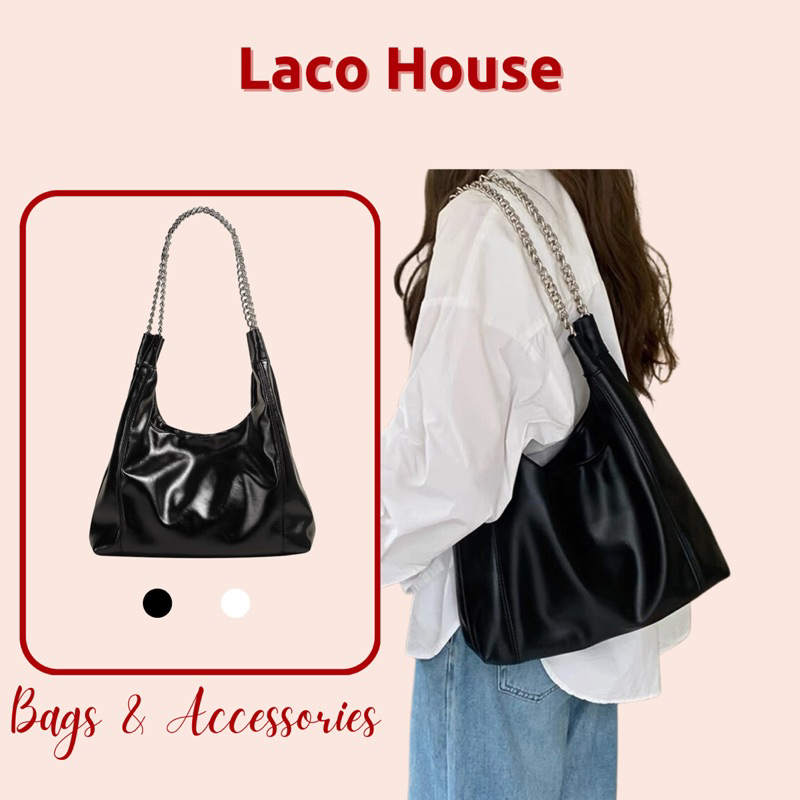 กระเป๋าสะพายไหล่หนัง PU สําหรับผู้หญิง กระเป๋าสะพายโซ่ T82