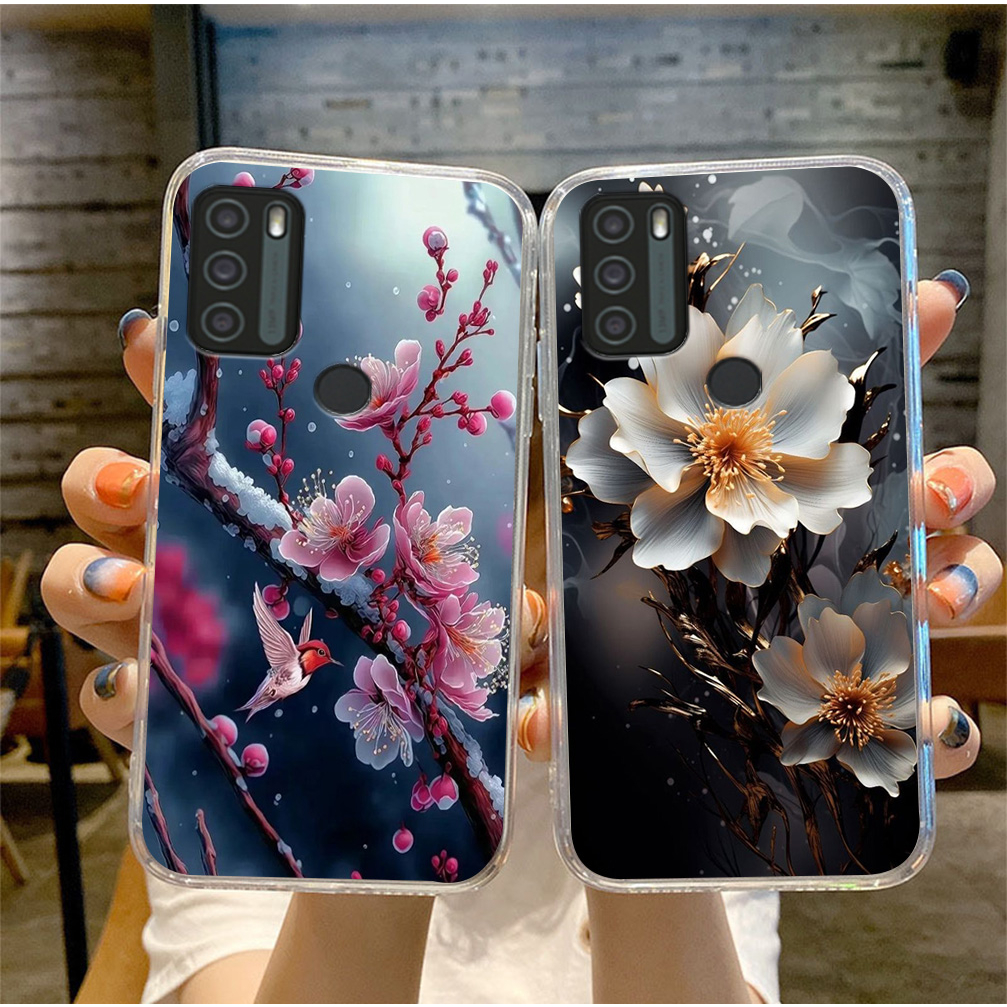 เคส vsmart Star 5 / vsmart Joy 4 / vsmart Live 4 พิมพ์ลายดอกไม้ ใบไม้และกิ่งไม้สําหรับผู้หญิง