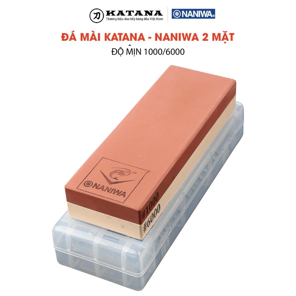 Naniwa x KATANA มีดสองด้าน sharpening mudstone fineness 1000 และ 6000 - NKP-900/6000C