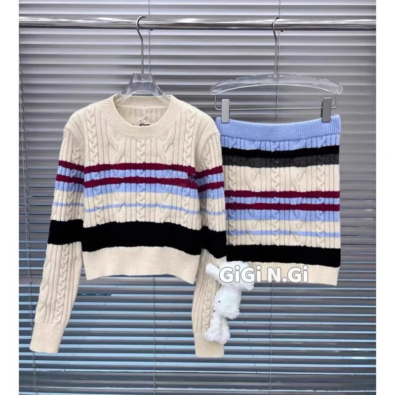 13DE MARZO PLADIED WOOL SET