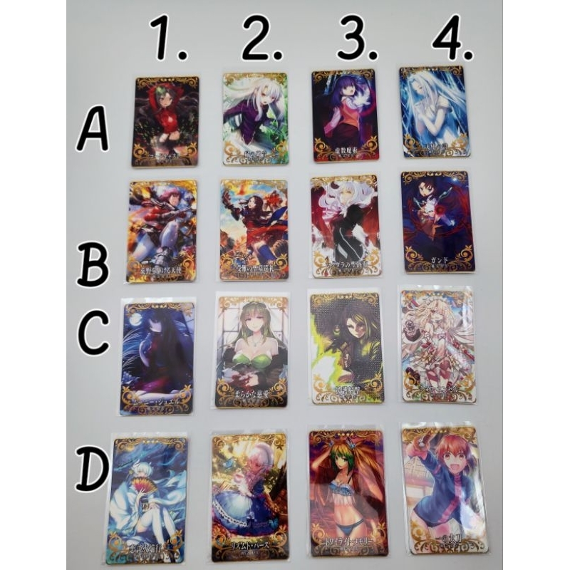 Fate FGO Arcade Project 36 การ์ดมุมโค้งมน Type Moon ของแท้