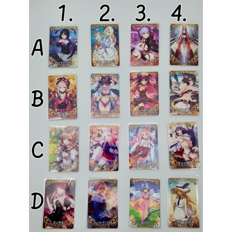 Fate FGO Arcade Project 38 การ์ดมุมโค้งมน Type Moon ของแท้ เริ่มต้น 2 ไม่มีซีล