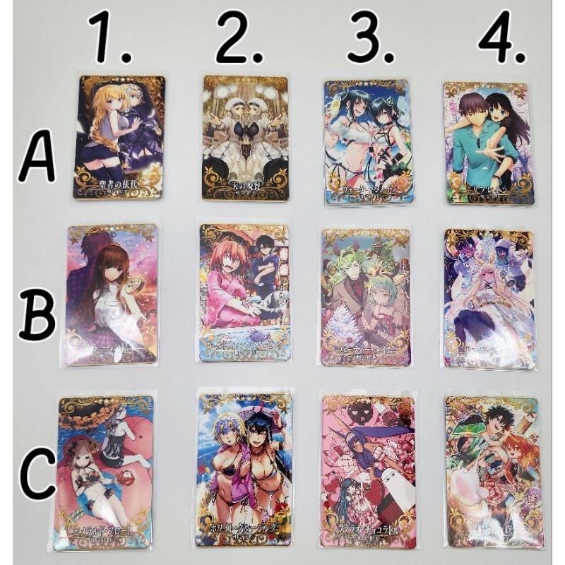 Fate FGO Arcade Project 39 การ์ดมุมโค้งมน Type Moon ของแท้ เริ่มต้น 2 ไม่มีซีล