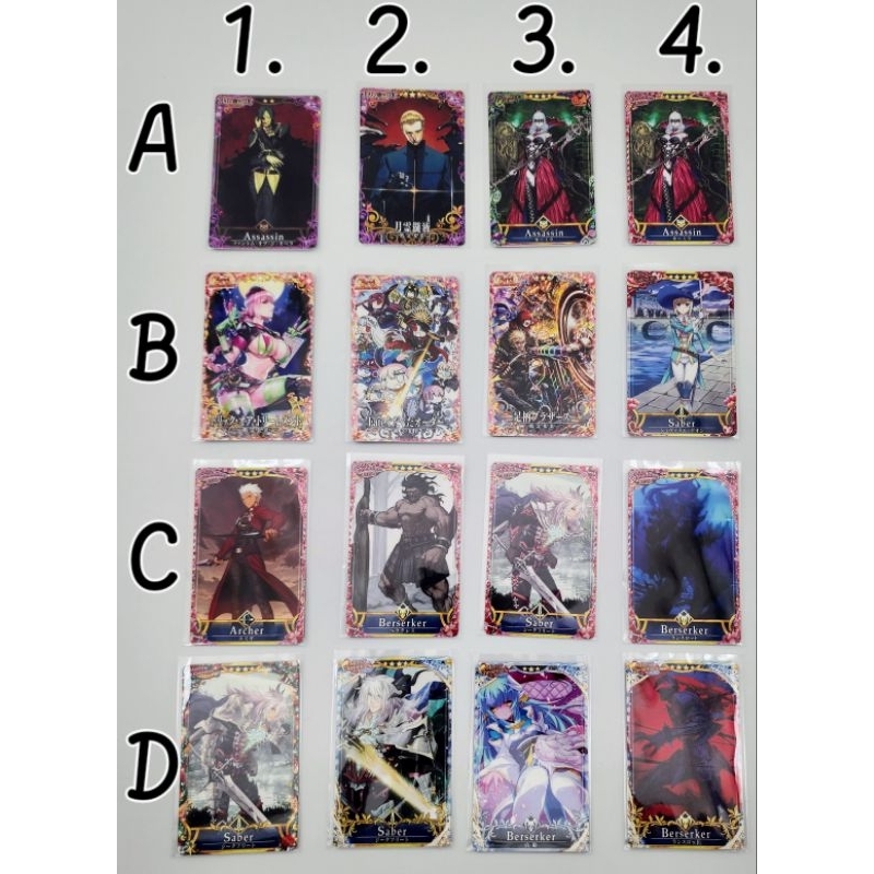 Fate FGO Arcade Project 42 การ์ดมุมโค้งมน Type Moon ของแท้