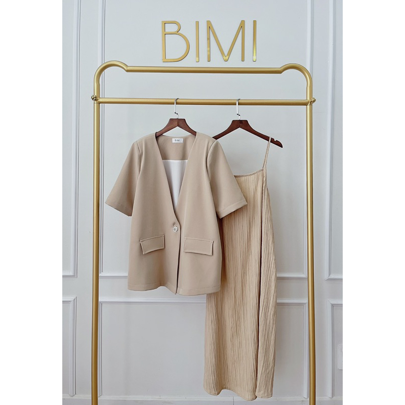 BLAZER SHIRT + 2-STRING SKIRT SET - BIMI