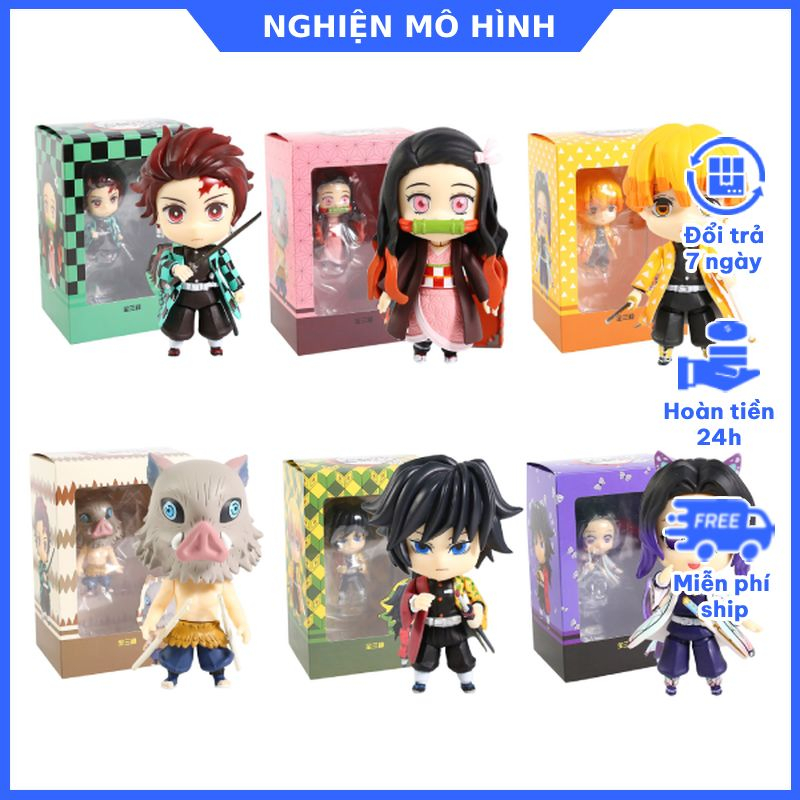 Nendoroid รุ่น Chibi Kimetsu ไม่มี Yaiba Tanjiro Nezuko Zenitsu Inosuke Giyuu Shinobu Demon Slayer ด