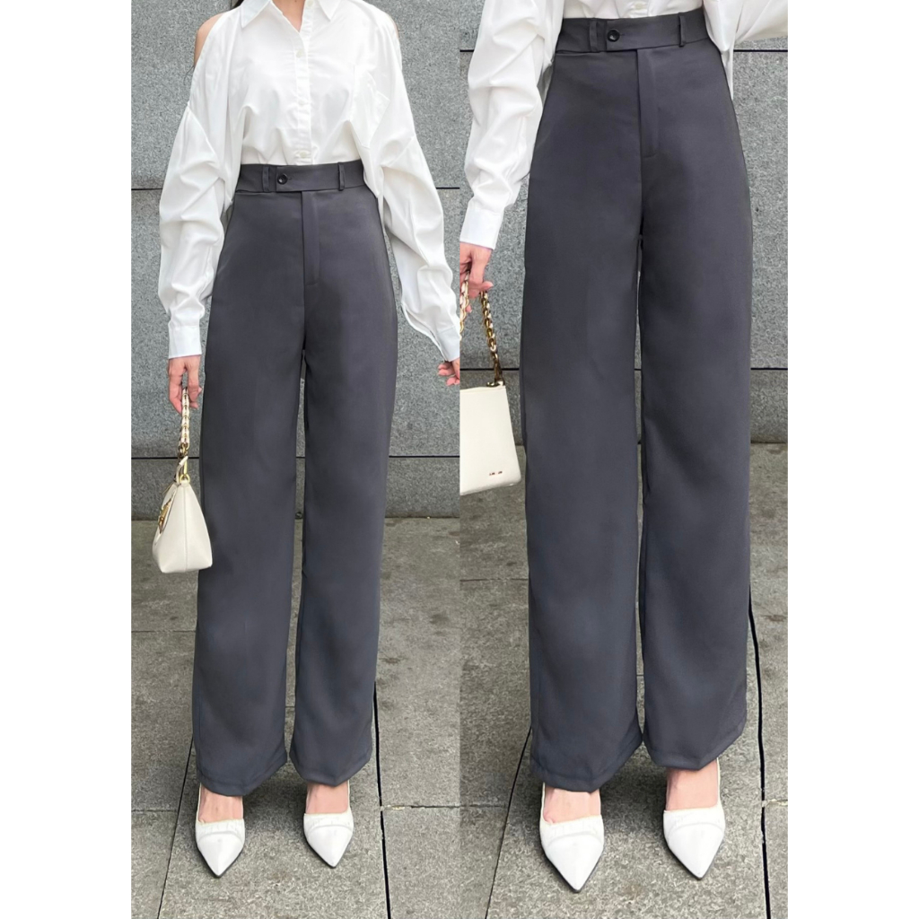 กางเกงขายาวขากว้างทรงหลวม - 247store - Q09/P0K1