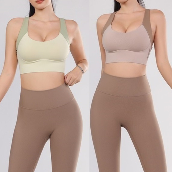 ชุด GYM_YOGA ของผู้หญิง ยางยืดเรียบเท่ ยืด 4 ทิศทาง แฟลตฟิกเกอร์ (BD02) - เสื้อผ้า GYM สําหรับผู้หญิ