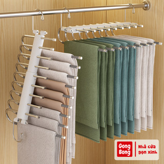 Móc treo quần áo nhiều tầng đa năng móc treo thông minh gấp gọn tiết kiệm diện tích tối đa móc treo hiện đại chống trượt