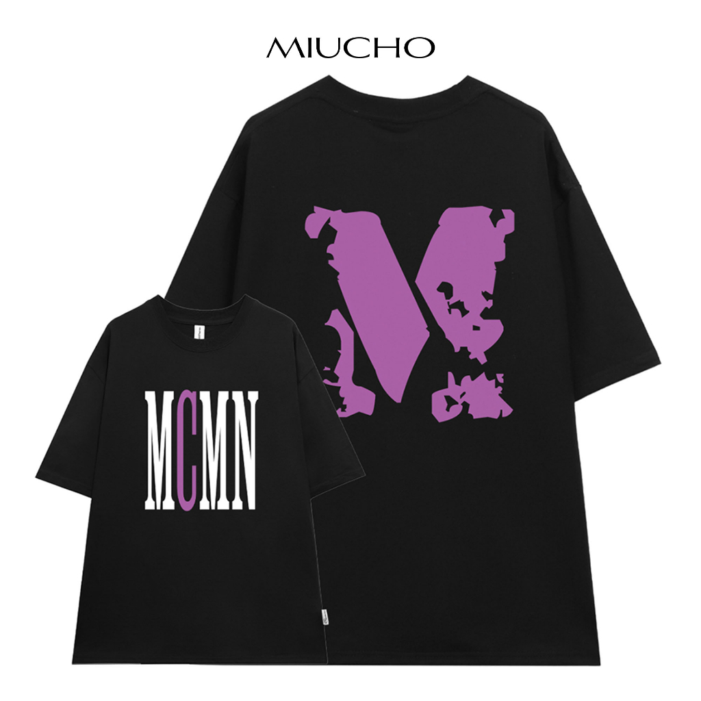 เสื้อยืดผู้ชายทรงหลวมแขนสั้น คอกลม ผ้าคอตตอน ATD99 Miucho in Mix