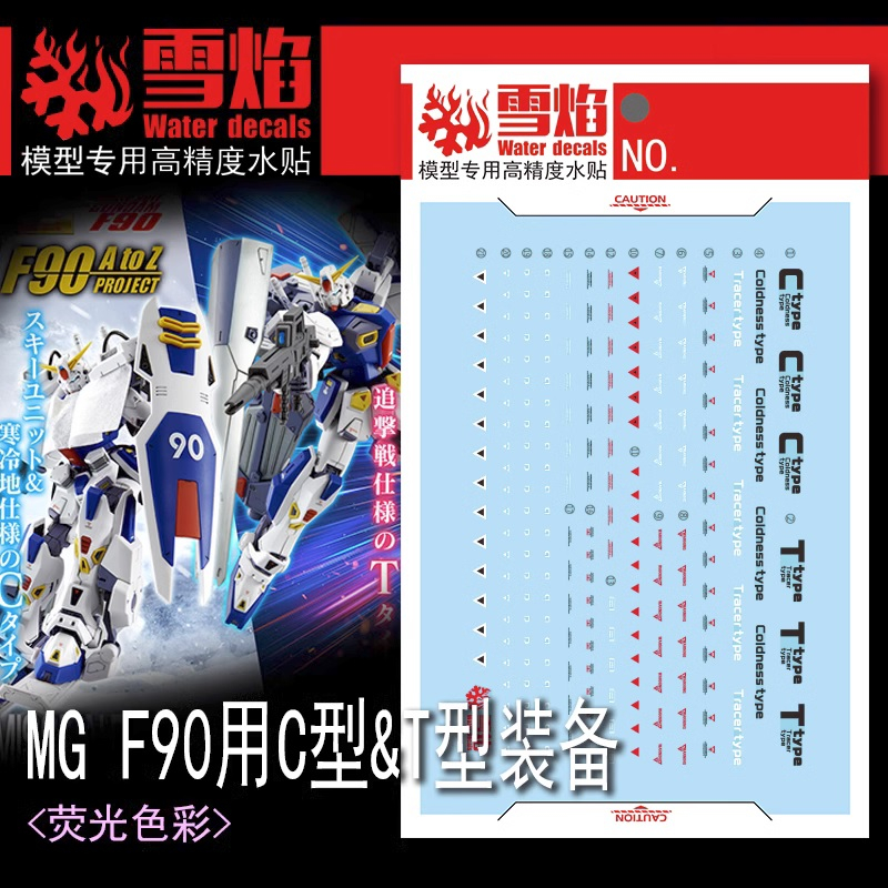 XUEYAN รุ่น DECAL - น้ํากลั่นสําหรับ MG 1/100 F90 MISSION PACK C TYPE & T TYPE MG-134