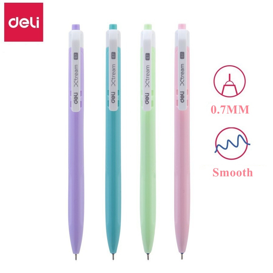 Deli Xtream Q033 36 ปากกาลูกลื่นสีพาสเทล (0.7mm) - จัดส่งสีสุ่ม