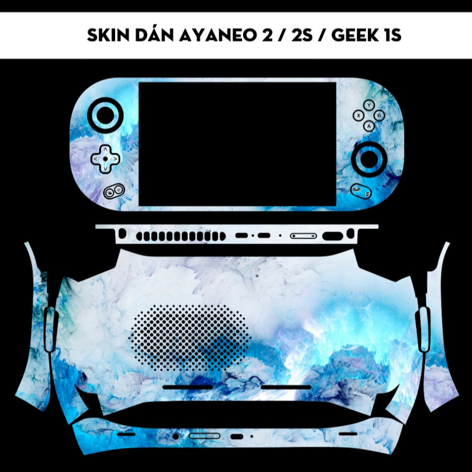 สติ๊กเกอร์ผิว AYANEO 2, 2s, Geek 1s, KUN ลายหินน้ําเงิน (ฟิล์มนูน 3M ปรับแต่งตามใจชอบ รายละเอียดตัดส