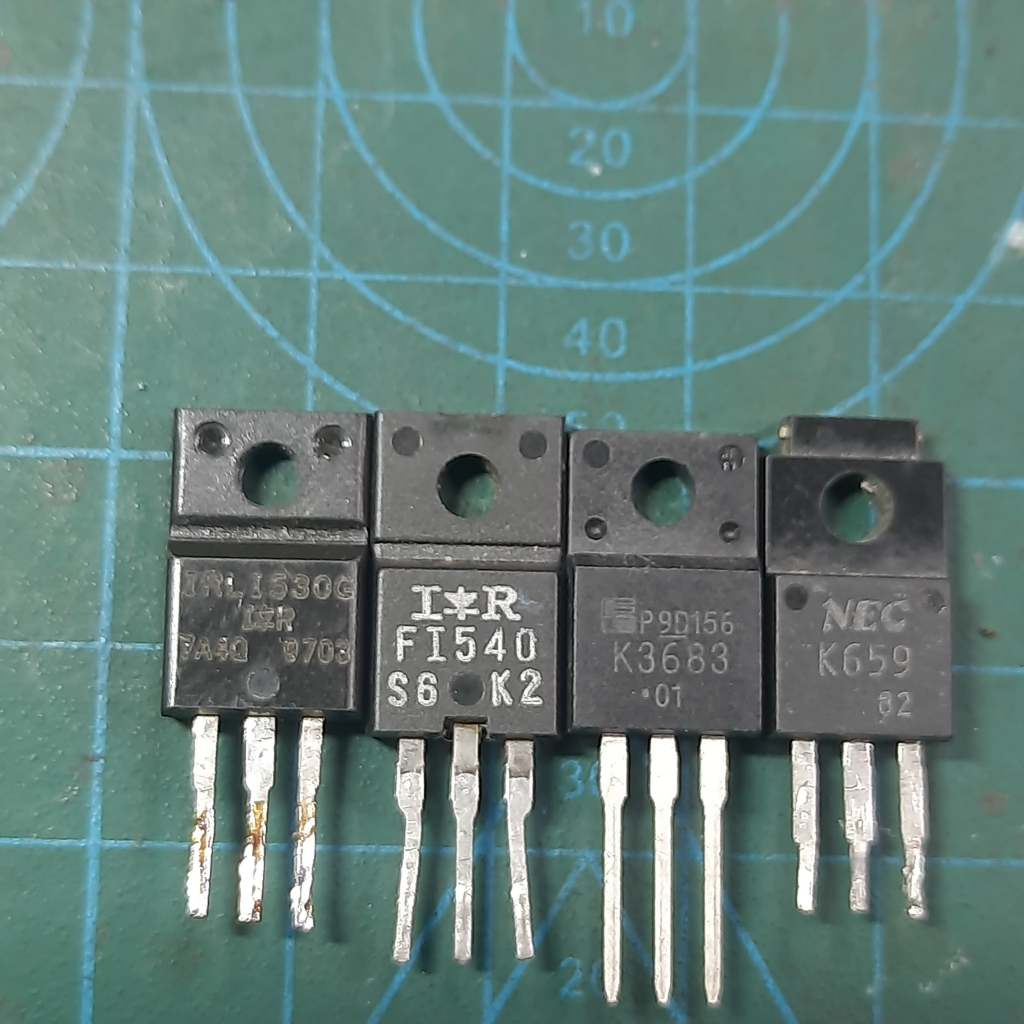 MOSFET N-Channel IRLI530G 10A 100V; K3683 2SK3683 19A 500V; K659 2SK659 12A 60V