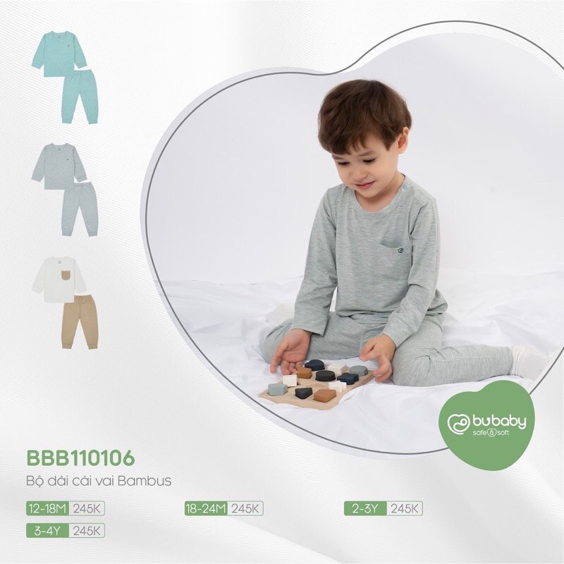 [BUBABY New Collection T9] ชุดแขนยาวไหล่ Babmus BBB110106 ชุดเด็กอ่อน+เสื้อผ้า