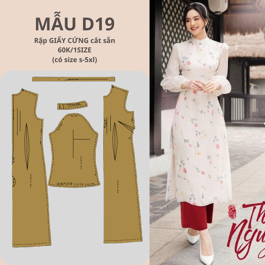 กระดาษแข็ง PRE-CUT Ao Dai D19