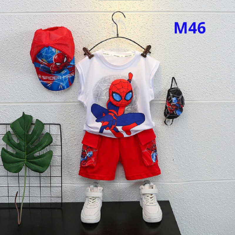 18kg -35KG Set Code M46 for Boys ผ้าคอตตอนยืด 4 ทาง นุ่ม โปร่ง ดูดซับเหงื่อได้ดี
