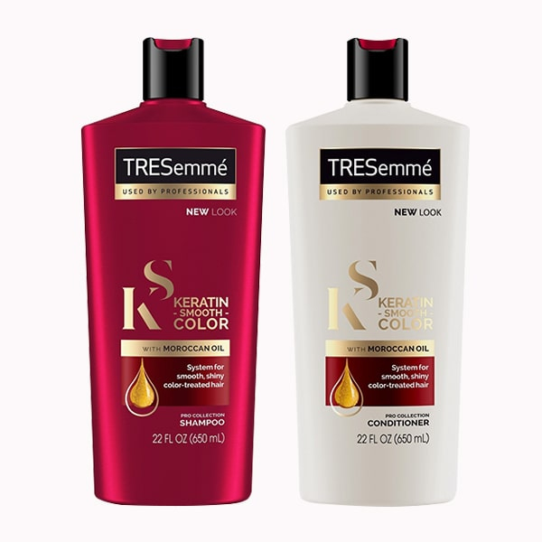 Tresemme Expert Selection Keratin Smooth Color Shampoo &amp; Conditioner 650มล . ( อุซ ่ า )