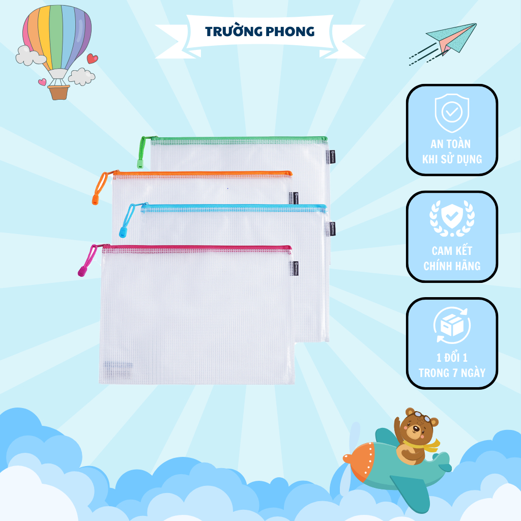 PRO OFFICE กระเป๋าเอกสาร ดีไซน์ซิปสะดวก วัสดุพลาสติกคุณภาพสูง PO-ZB101/102/103