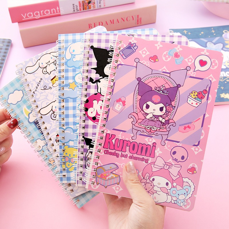 XO Cinnamoroll สมุดบันทึก A5 สปริงผูกพัน, Kuromi Mua Tat (matat.shop)