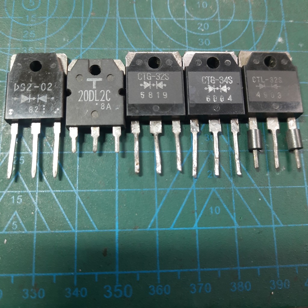 ไดโอด D92-02 ESAD92-02 20A 200V; 20DL2C 20DL2C41A 20A 200V; CTG-32S 20A 200V; CTG-34S 20A 400V; CTG;