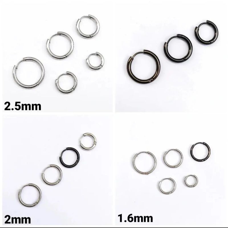 ต่างหูวงกลมเจาะ 316L MEDICAL STEEL