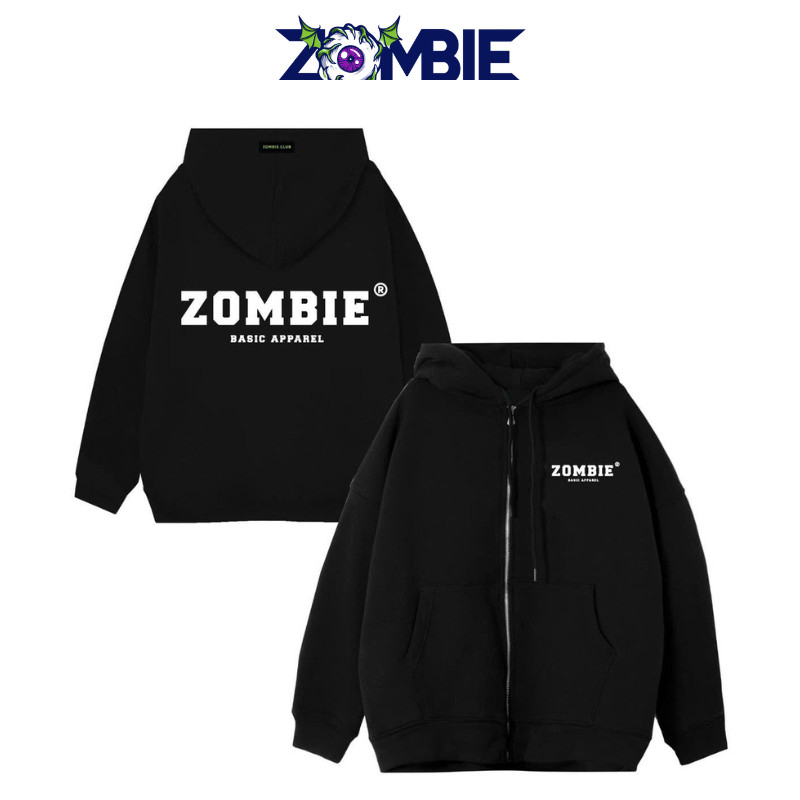 Zombie Club Zip Hoddie โลโก้ ZOMBIE ของแท้ SS2 Unisex