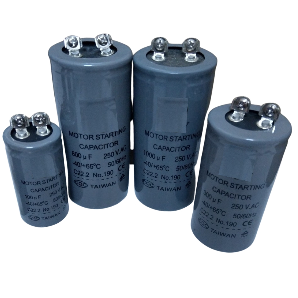 คาปาซิเตอร์สตาร์ท คาปาซิเตอร์ 250vac Capacitive 100uf, 200uf, 300uf, 400uf, 600uf, 800uf, 1000uf, 12
