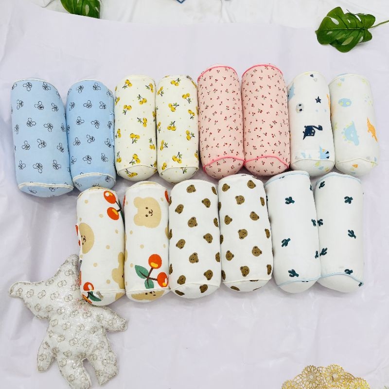 BABY BLOCKING PILLOW, 2 ด้าน ANTI-SHOCK BLOCKING PILLOW IN 2-LAYER MUSLIN FABRIC สําหรับทารกน่ารัก
