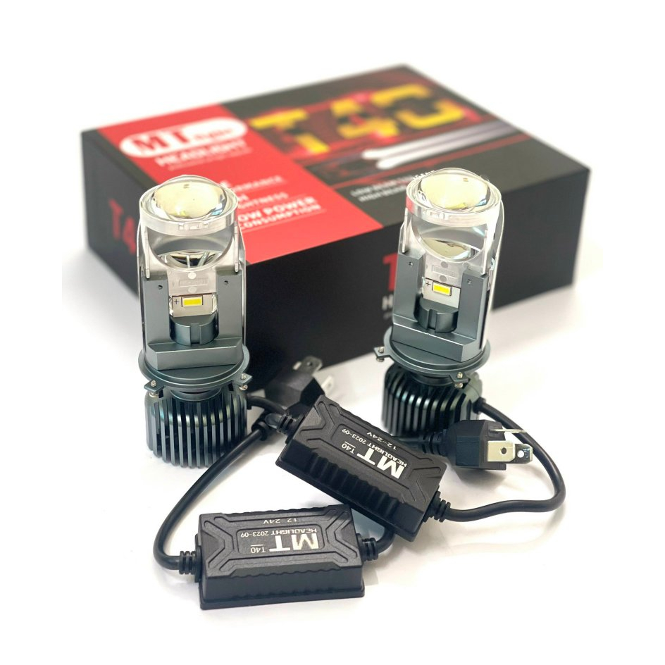 T40 ไฟ led มินิบอลพร้อมพิน H4 อัปเกรด 12V-24V สําหรับรถยนต์ รถมอเตอร์ไซด์ รุ่นอัพเกรด