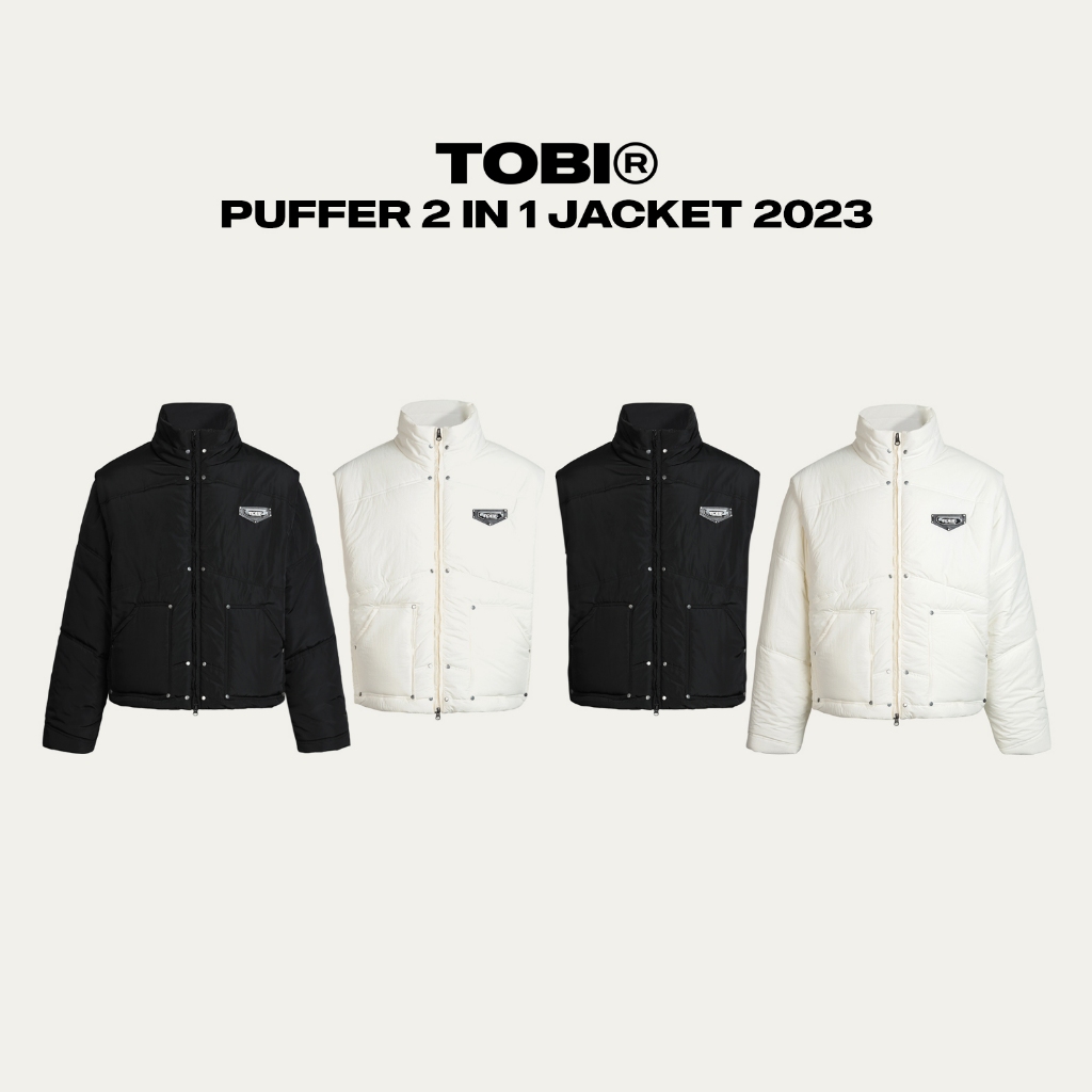 TOBI เสื้อแจ็คเก็ตปักเป้า 2 ทางควิลท์