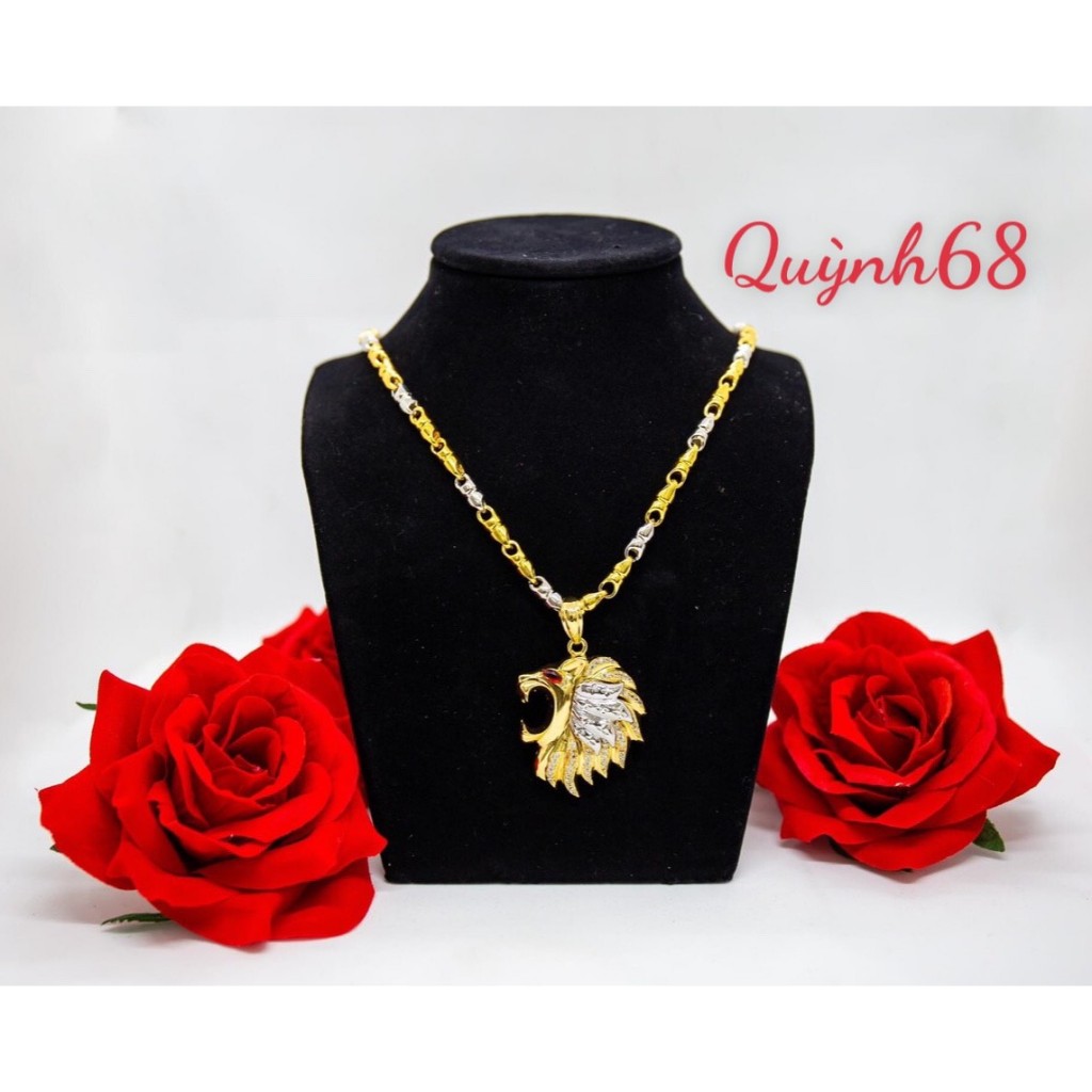 สร้อยคอผู้ชาย 2 สีหน้าสิงโต สไตล์ดีงาม ที่ไหน68DTS0182+MST006