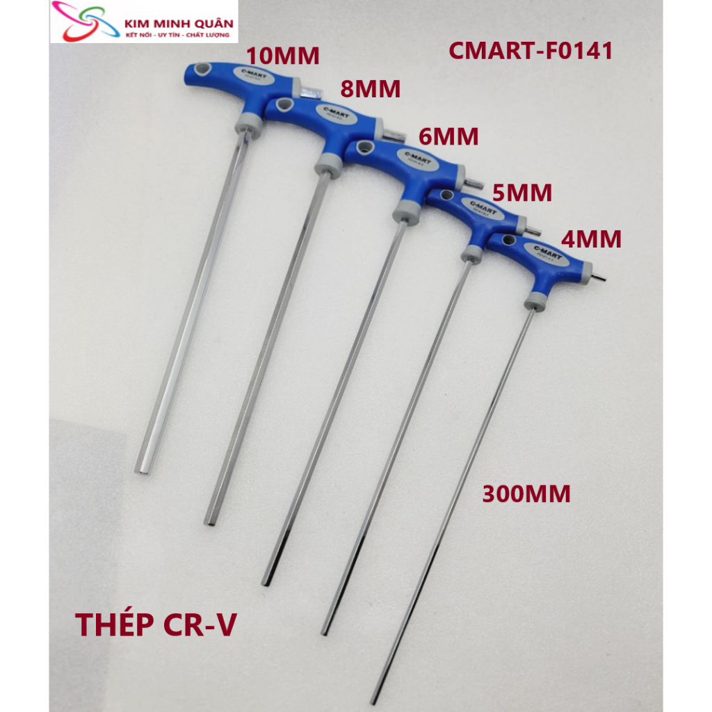 หกเหลี ่ ยม T 2 หัวเหล ็ ก CRV คุณภาพสูง 4-5-6-8-10 มม.ยาว 300 มม.F0141 CMART