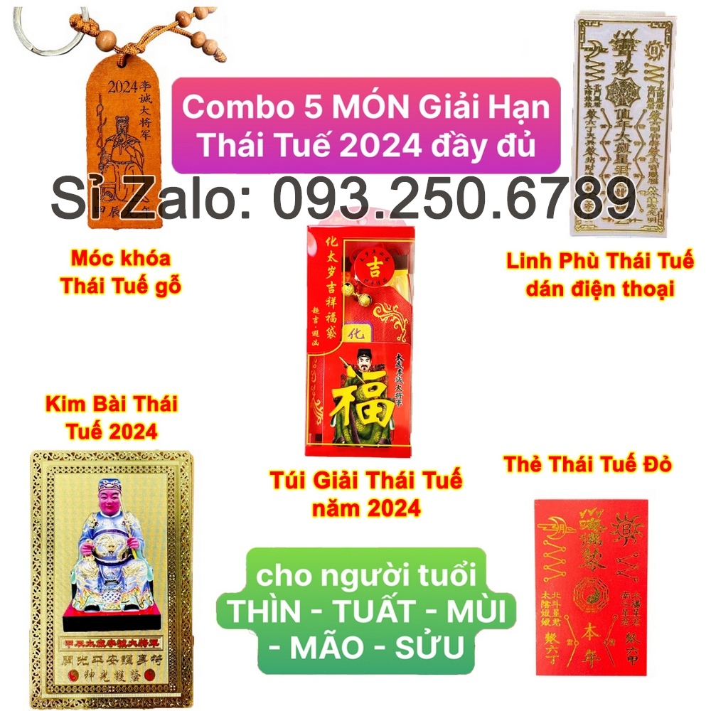 [ถูก I] Combo Set 5 Thai Tu 2025 จาน: Thai Tu Bag - Key Chain - Kim Card - Red Thai Card - Match