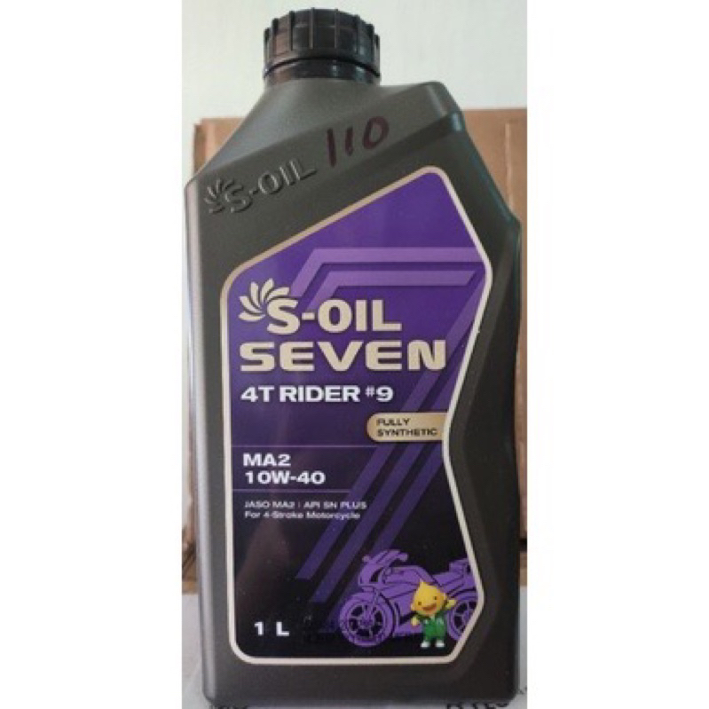 น้ํามันหล่อลื่นสําหรับคู่มือและรถจักรยานยนต์ด้วยตนเอง - S-OIL RIDER 9 SN Plus 10W40 - 1L