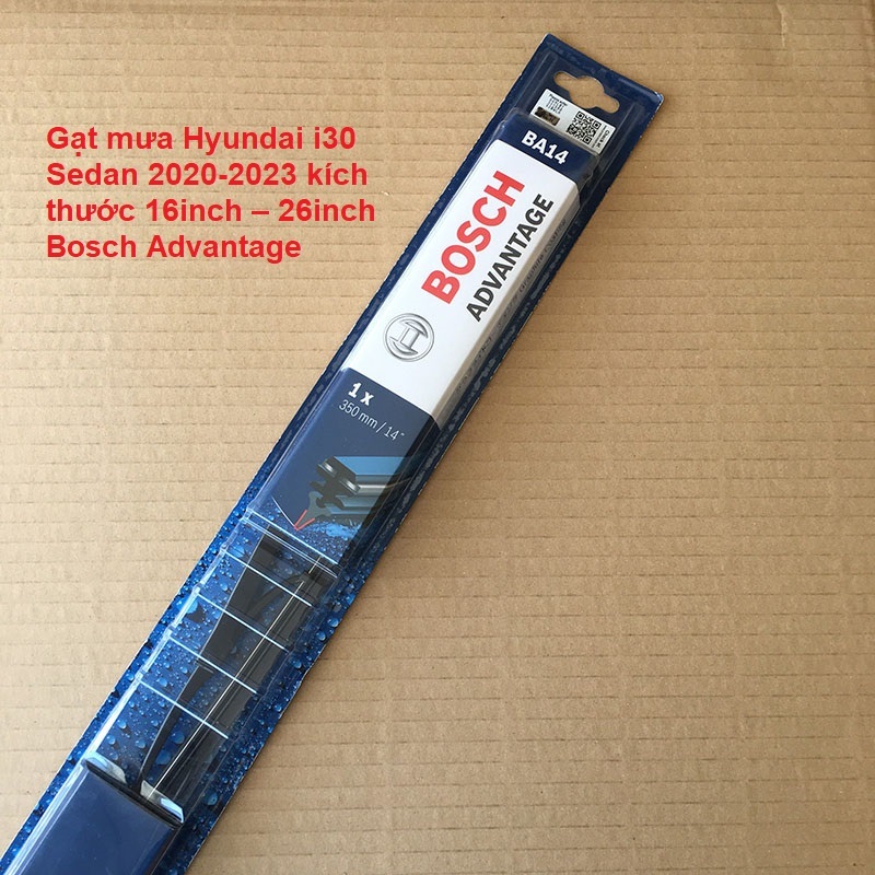 ที่ปัดน้ําฝน Hyundai i30 Sedan 2020-2023 ขนาด 16 นิ้ว - 26 นิ้ว Bosch Advantage ผู้ผลิต: Bosch
