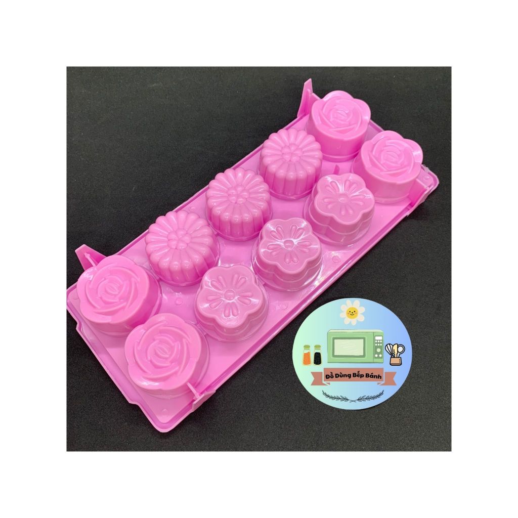 VT 10 แม่พิมพ์พลาสติกดอกไม้ ขนาด 27x12x5ซม. - ทําน้ําแข็ง ท็อปปิ้งชานม เจลลี่