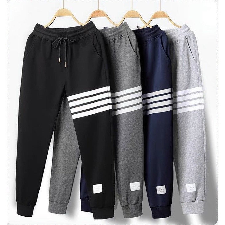 กางเกงจ็อกเกอร์กีฬาขากว้างชาย Thom ทําจากกํามะหยี่ unisex หนา สไตล์ QQ SHOP