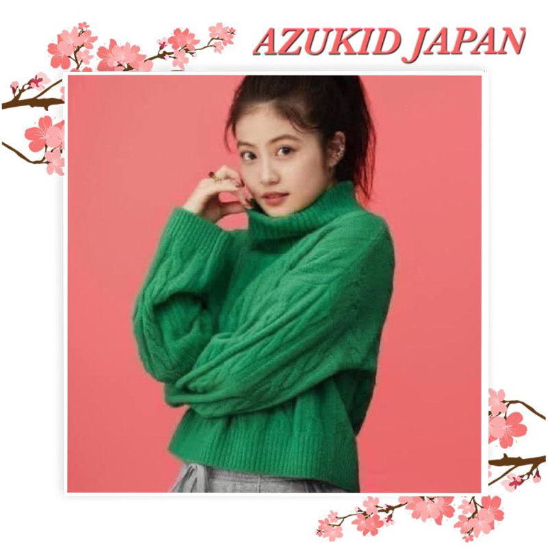Gu Japan เสื้อสเวตเตอร์คอเต่าทรงหลวม