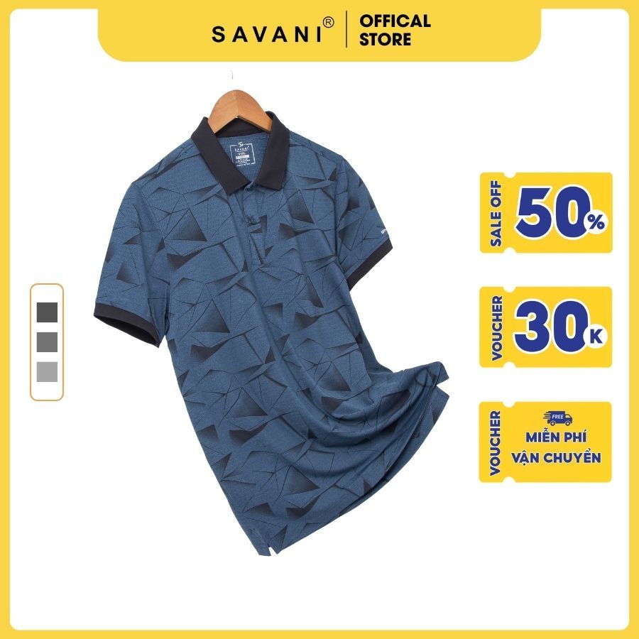 SAVANI เสื้อโปโลผู้ชายระดับพรีเมียม คอปกเปิดลง ทรงหลวม ใส่สบายและเย็น MPS031