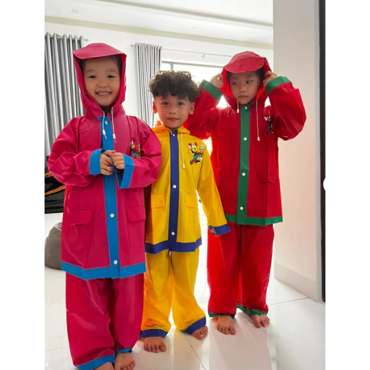 เสื้อกันฝนเด็ก พลาสติกหนา สำหรับเด็ก 1-9 ขวบ thumbnail 5
