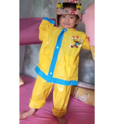 เสื้อกันฝนเด็ก พลาสติกหนา สำหรับเด็ก 1-9 ขวบ thumbnail 6