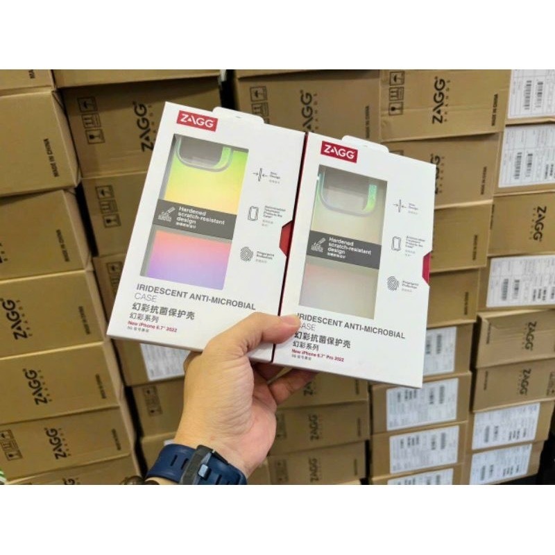 ZAGG เคส ombre matte Antibiotic iphone 15 pro max - เคส ZAGG กันกระแทก ip 15 pro max