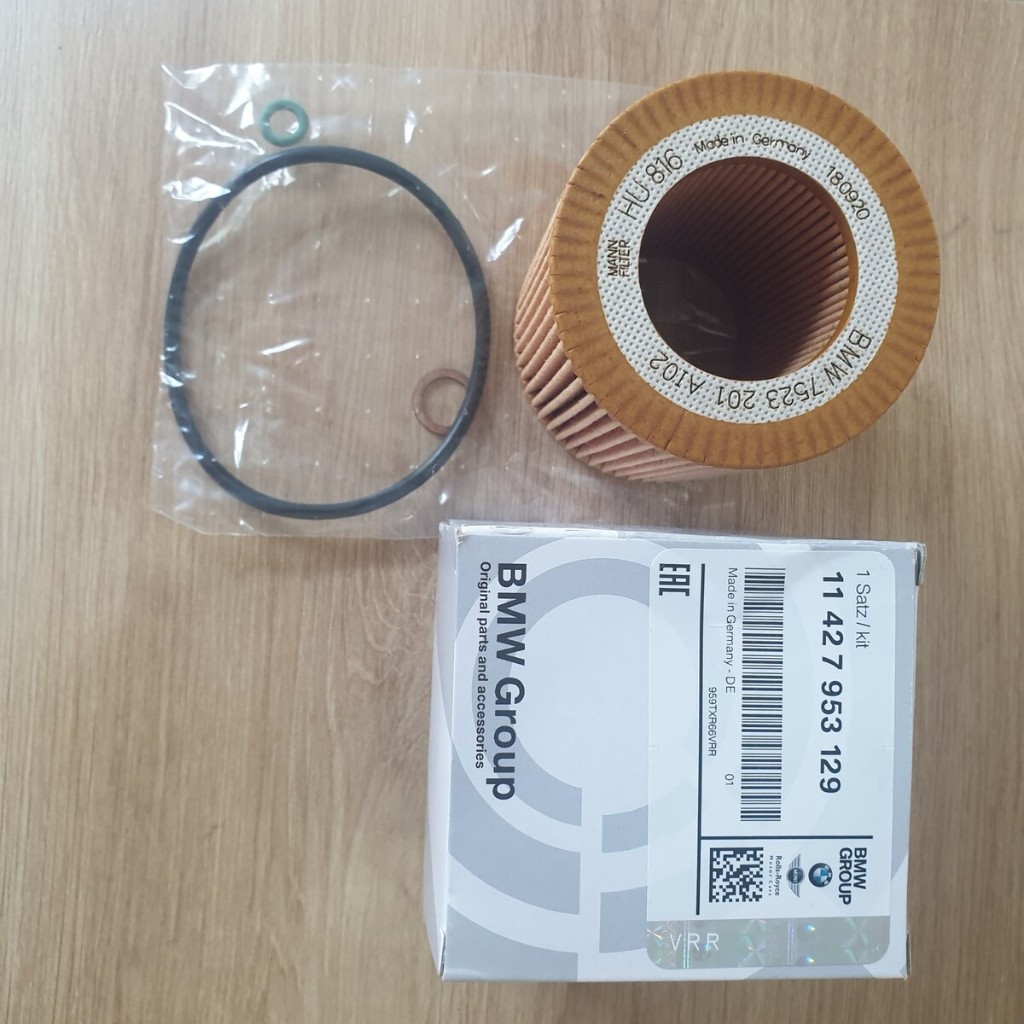 กรองน้ํามันเครื่องสําหรับ BMW 5 Series, X5, X6, 3.0 เครื่องยนต์ N52 N54 N55 - 11 42 7 953 129