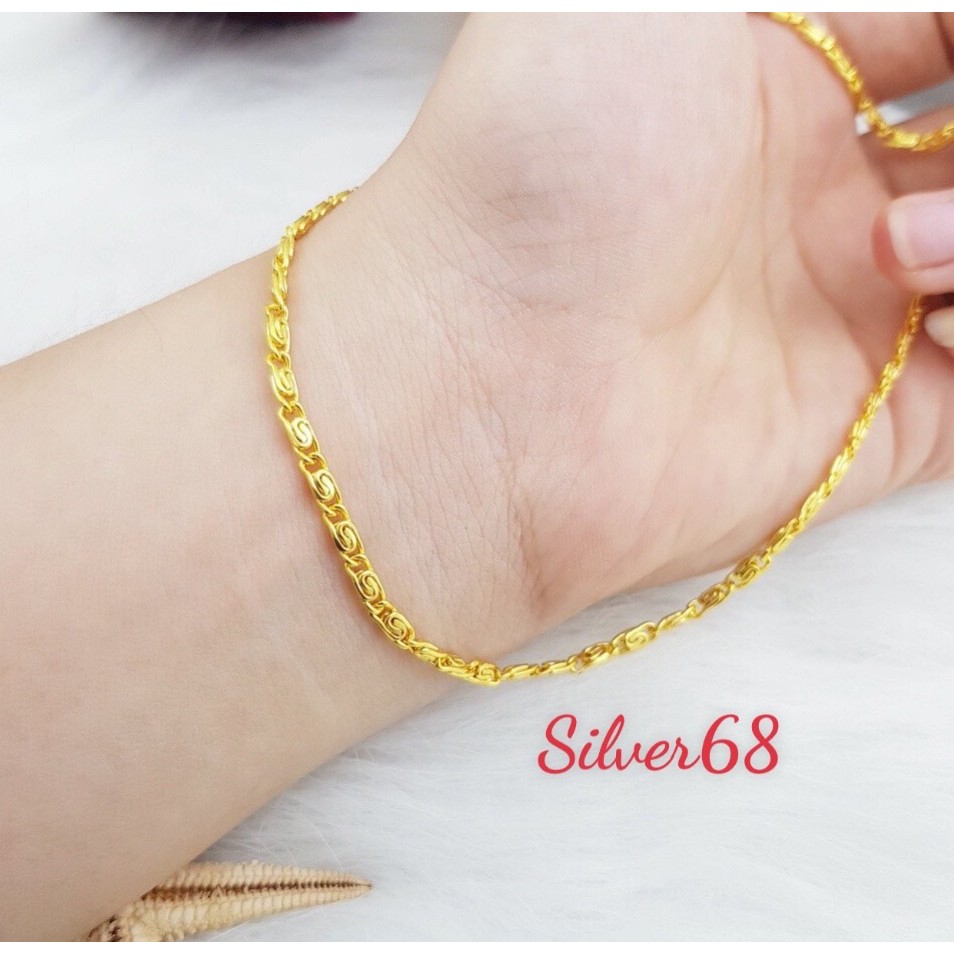 สร้อยคอชุบทองสวมใส่ได้แฟชั่นสําหรับผู้ชายและผู้หญิงรุ่น3มม เงิน68.dts0827