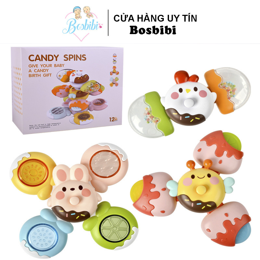 ชุดของเล่น Spiner Candy ลูกข่างกระตุ้นการมองเห็นของทารก