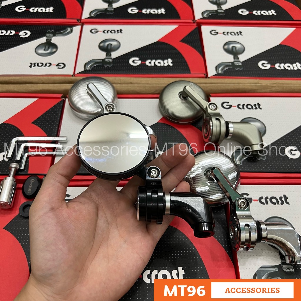 G-crast Round 360 กระจกมองหลังหมุนได้ (กระจก) ติดรถยนต์หลายรุ่น